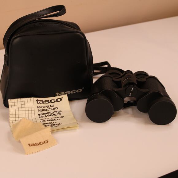 Vintage 1989 Tasco 7x35mm Zip Focus 4000 Binoculars w/ Bag & ACCESSORIES - Picture 2 of 6